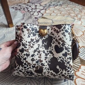 Brown Cowskin Print Betsey Johnson purse
